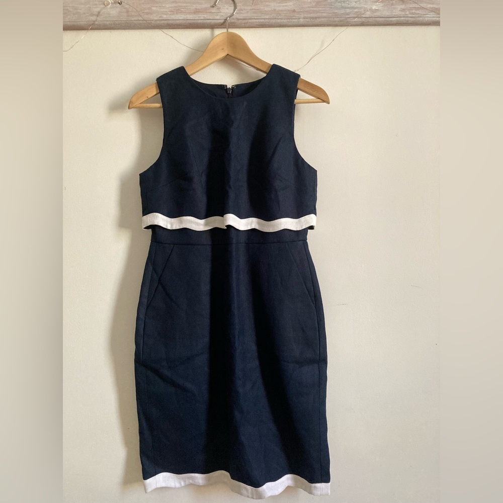J Crew linen dress with lining